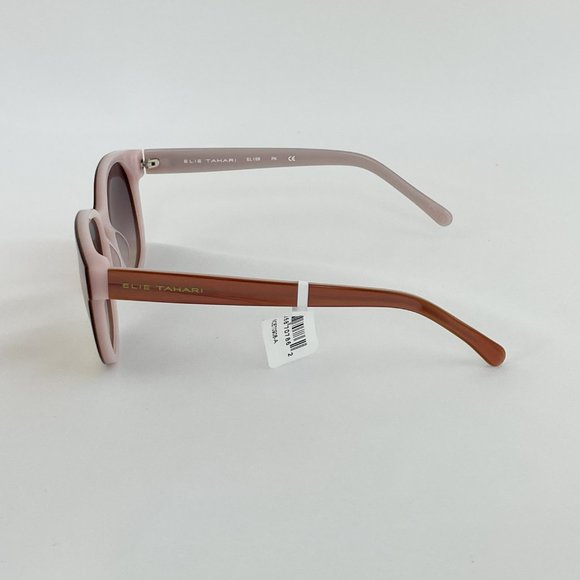 Elie Tahari Brown & Pink Cat Eye Mirrored Sunglasses MSRP $175